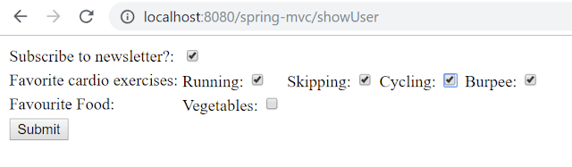 Spring MVC form checkbox tag