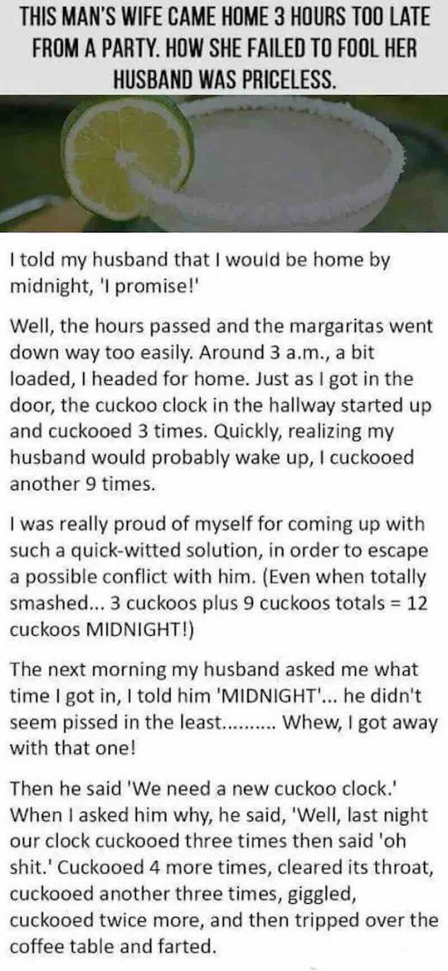 Funny Failed Cuckoo Clock Joke Picture