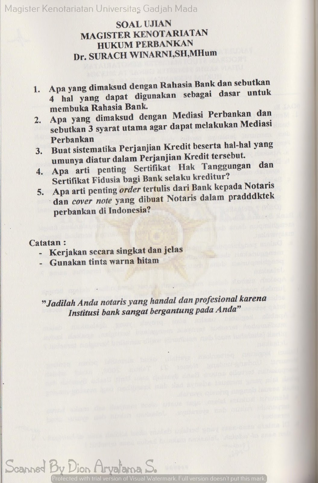 Contoh Soal Tes Masuk Fakultas Hukum / Contoh Soal Tes