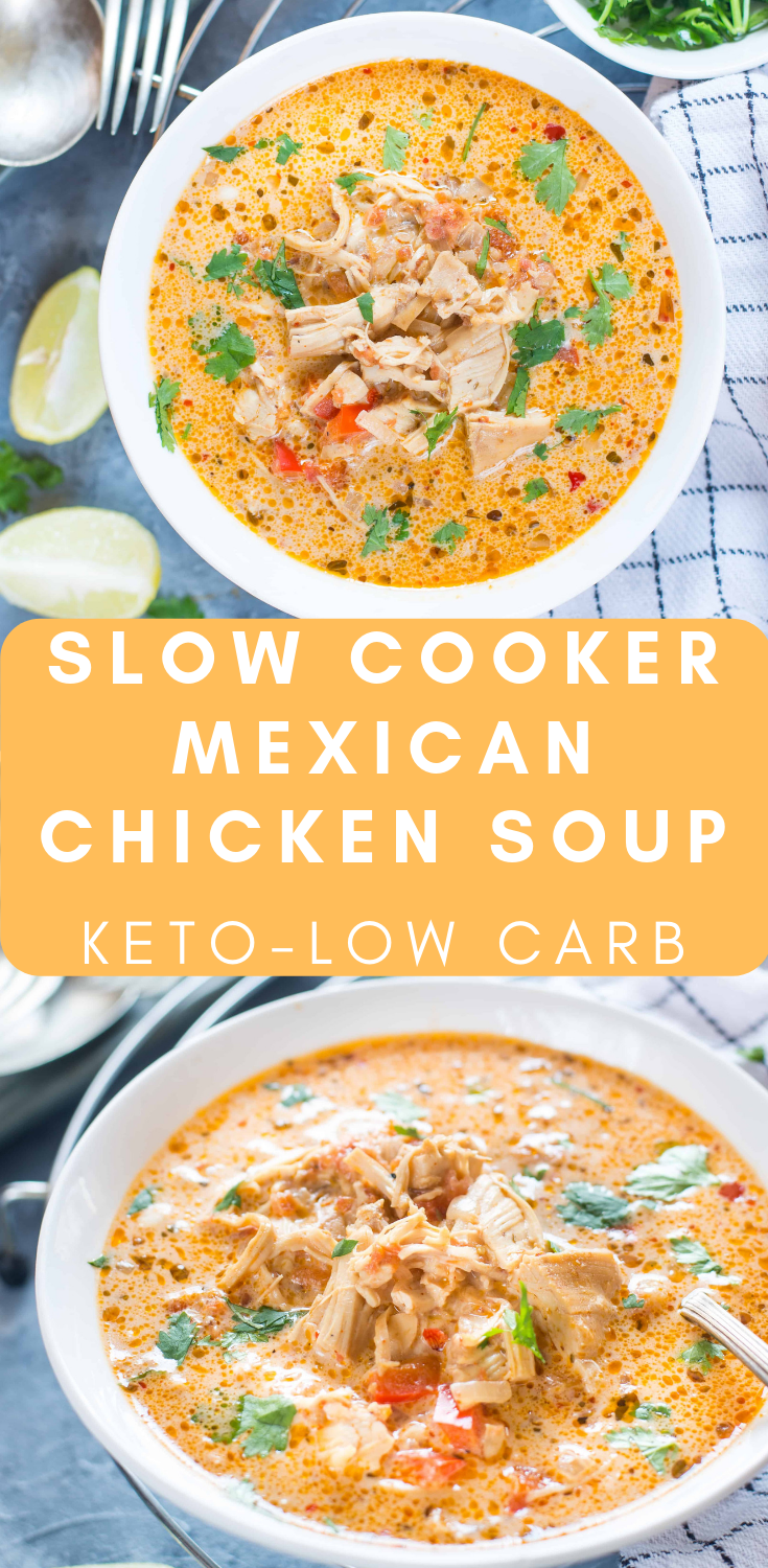 SLOW COOKER MEXICAN CHICKEN SOUP - KETO / LOW CARB | ALL RECIPES