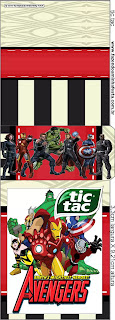Avengers Party Free Printable Candy Bar Labels.