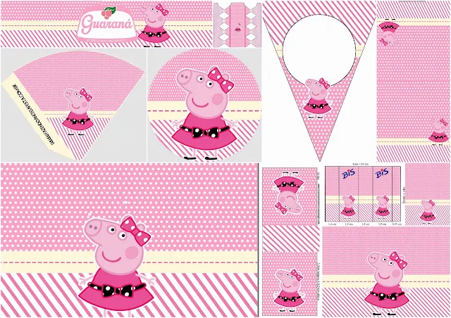 Miss Peppa Pig: Mini Kit para Imprimir Gratis.