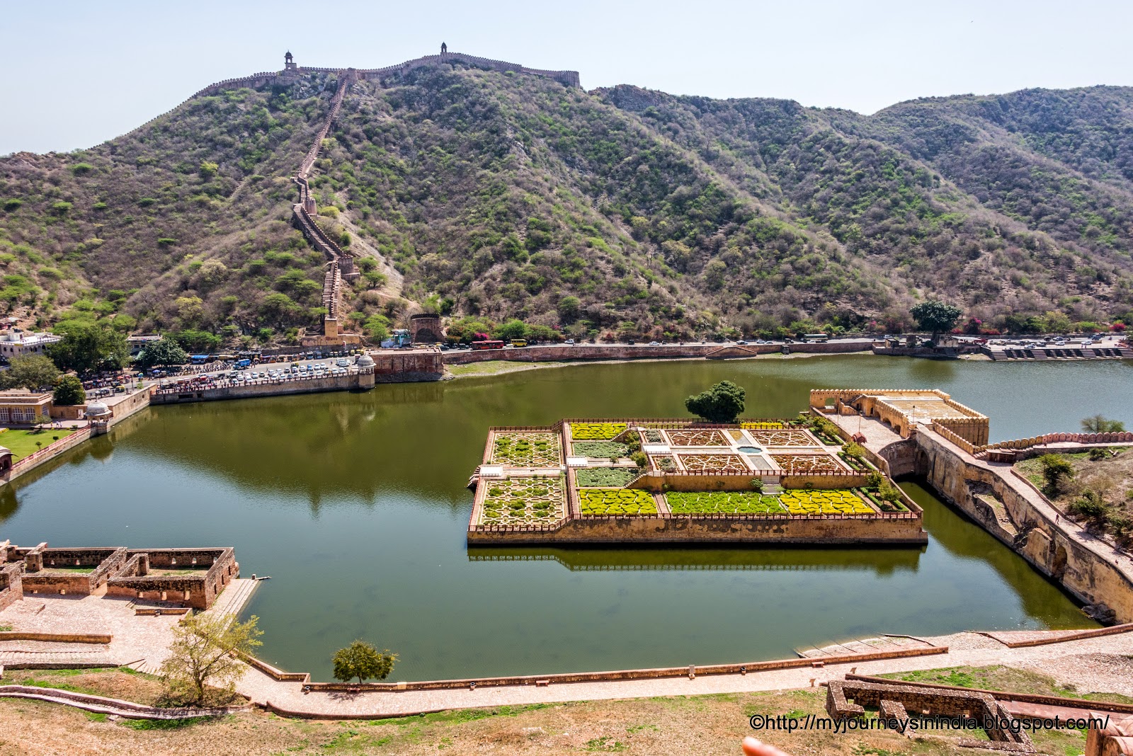 Floating Garden in Maota Lake Amer Fort Jaipur