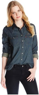 Levi's Women's Relaxed Western Shirt back to school fashion, backtoschool essentials, back to school