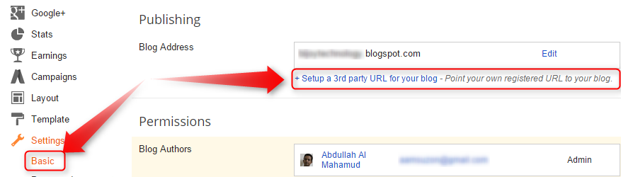 Custom Domain in Blogger