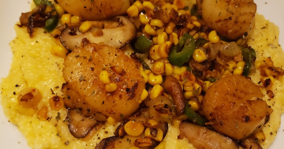 Jalapeno Grits & Scallops