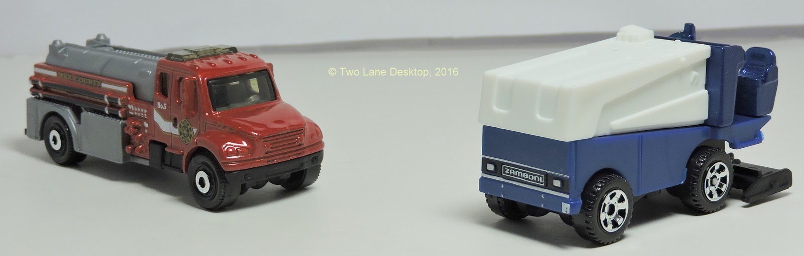 Matchbox Freightliner M2 Fire Truck and Zamboni Ice Resurfacer