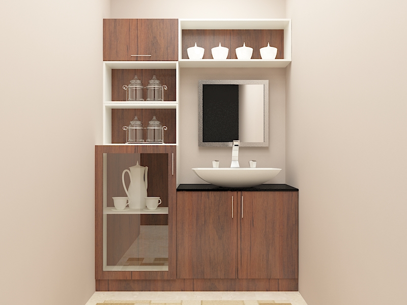 Modern Crockery Unit Online Wooden Crockery Designs in