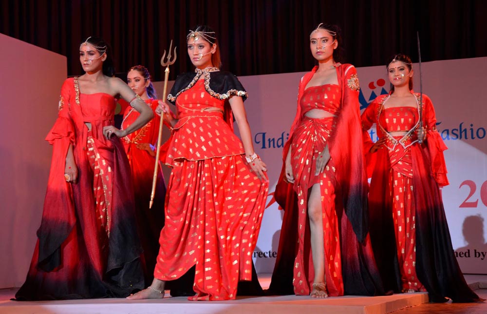 Models walk on ramp during Anukama Fashion Show at NIIFT Mohali Models walk on ramp during Anukama Fashion Show at NIIFT Mohali