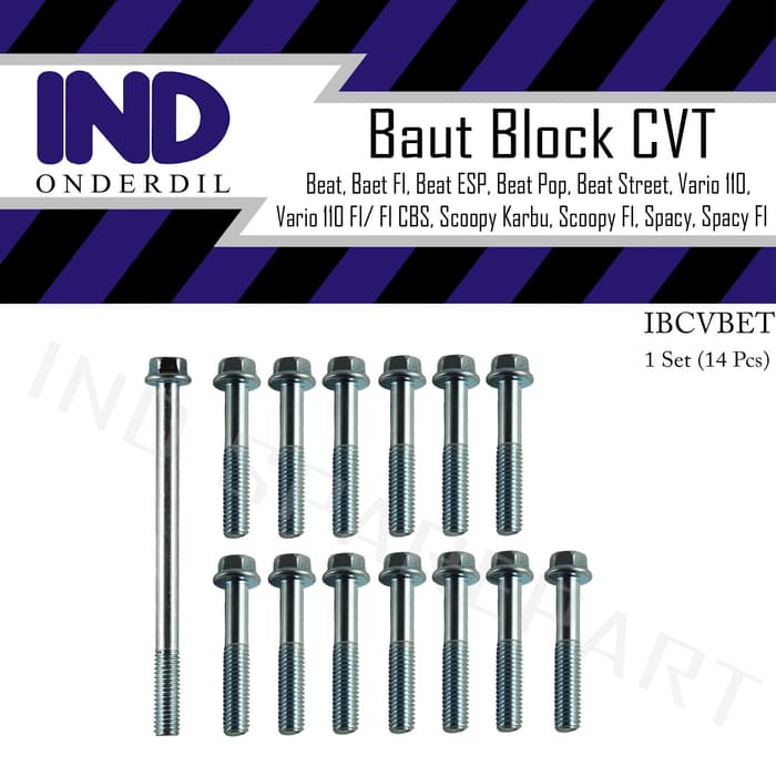 Baut Block-Blok Cvt Crankcase-Krengkes Vario 110-F1-Cbs/Spacy Old-Fi Juara