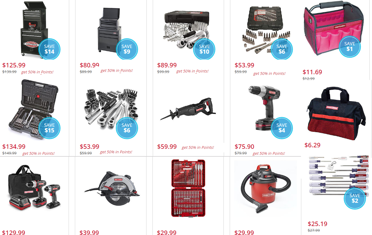 Huge Craftsman Tools Sale 50 Kmart Sears Credit Back On Your
