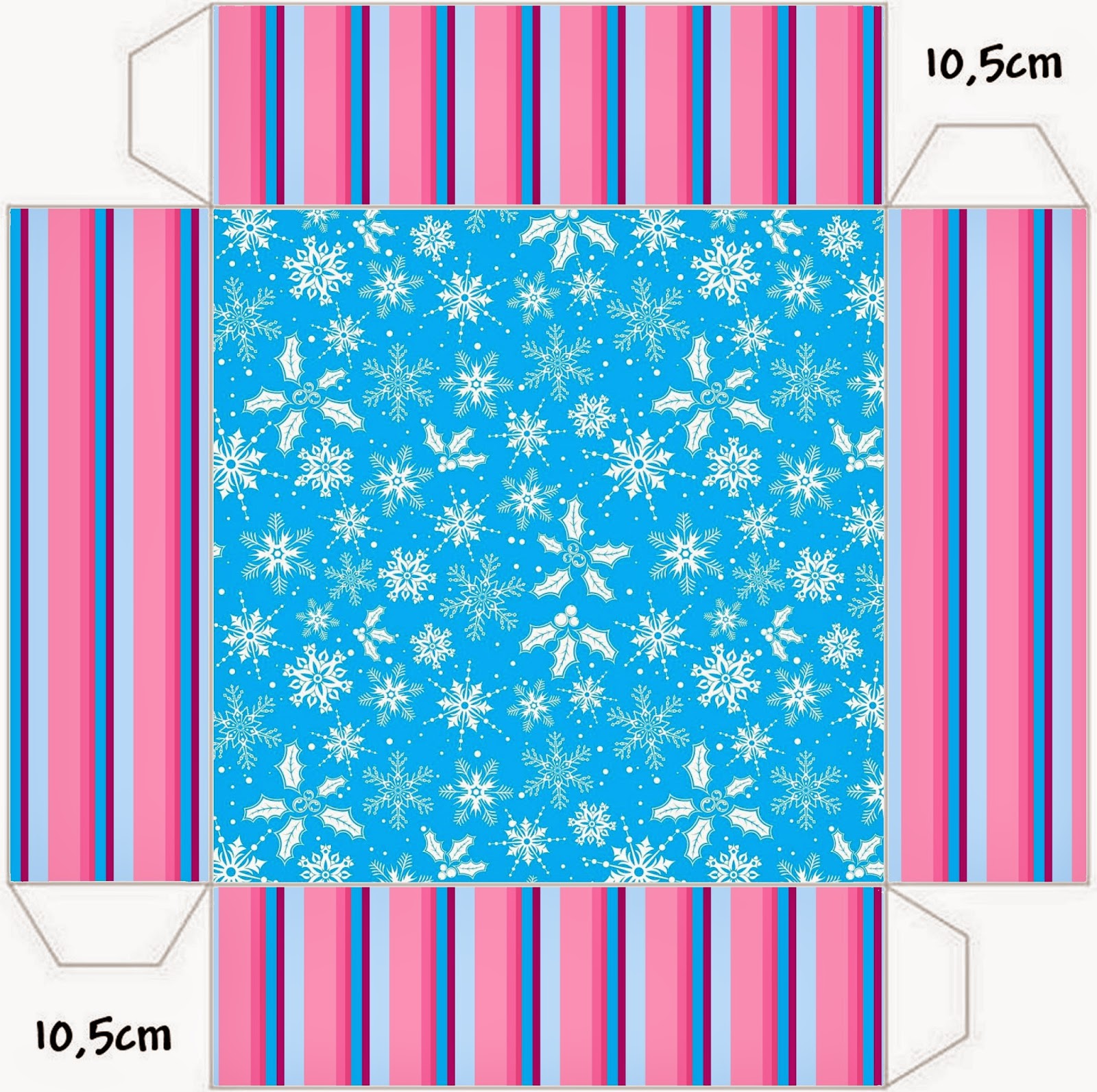 Frozen en Morado y Celeste para Navidad: Cajas para Imprimir Gratis. Este modelo es para hacer la invitación - cajita.
