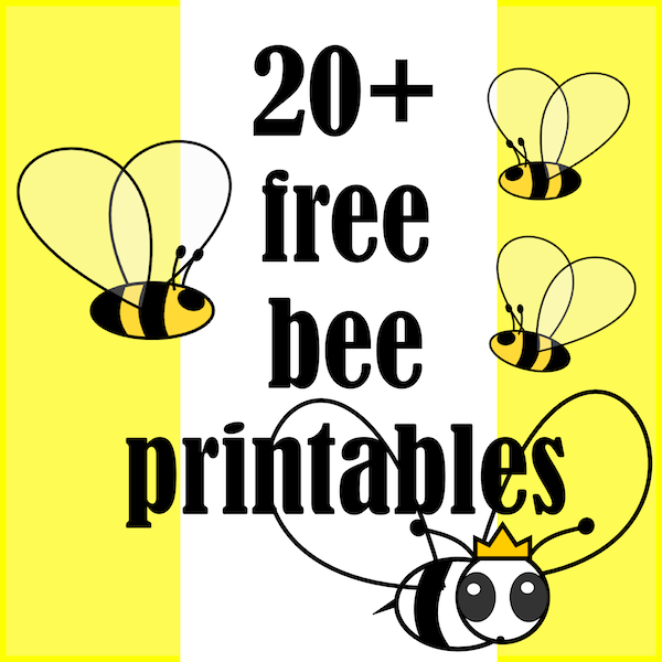 20 Free Bee Themed Printables Bienen Druckvorlagen Links 