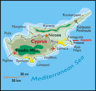 Cyprus Map Regional Political