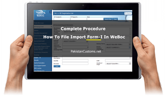 Complete procedure How to file Form-I In WeBoc Complete-procedure -How-to-file-Form-I-In-WeBoc