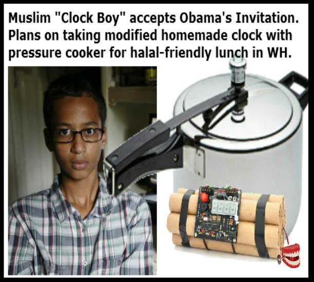 Chattering Teeth Clock Boy accepts Obama's invitation to the White House