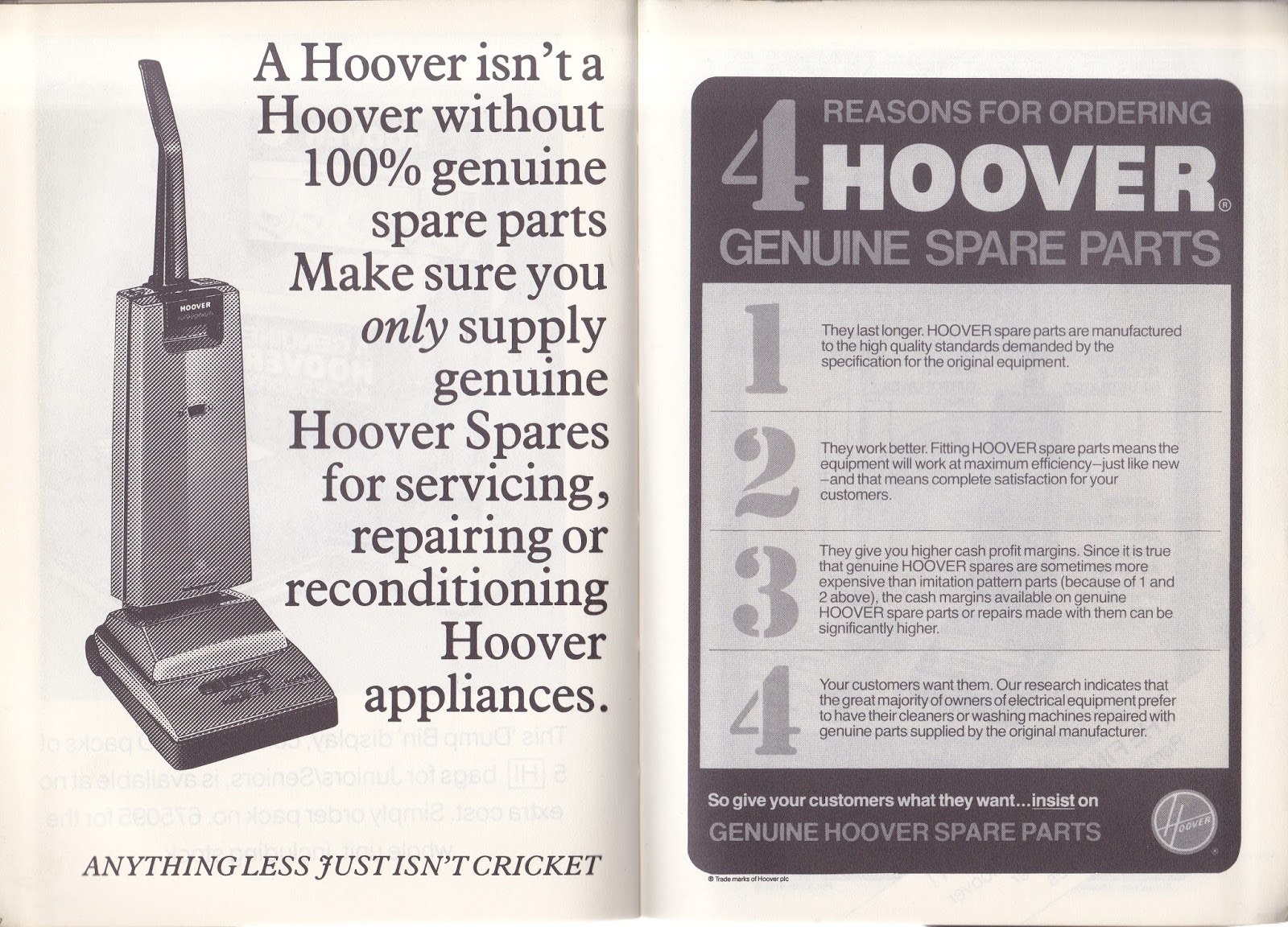 Hoover Service Manual - 1987