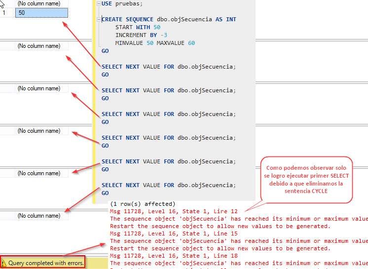 OBJETO SECUENCIA ~ SQL SERVER