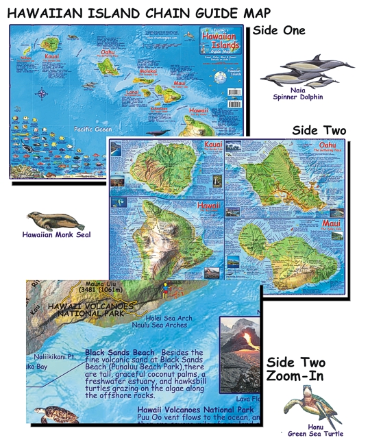 HAWAII - GEOGRAPHICAL MAPS OF HAWAII (USA) ~ Klima Naturali™