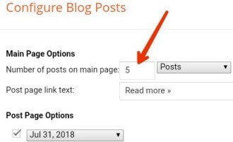 blogger hompage posts number ko change kare main page option me