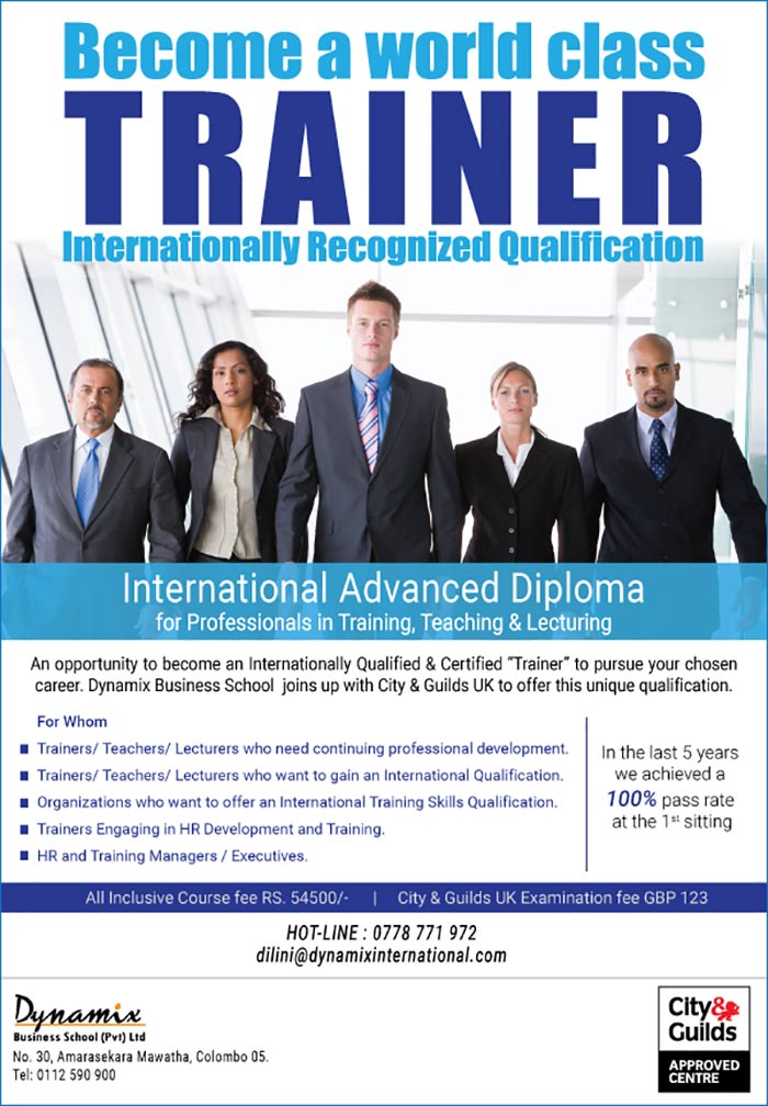 Dynamix International Consultancy (Pvt) Ltd is a 10 year old Company has rapidly established itself as a renowned institution in providing high quality Human Resources, professional development and training service solutions. Dynamix International Consultancy is the franchise and license holder for FranklinCovey Sri Lanka & Maldives.