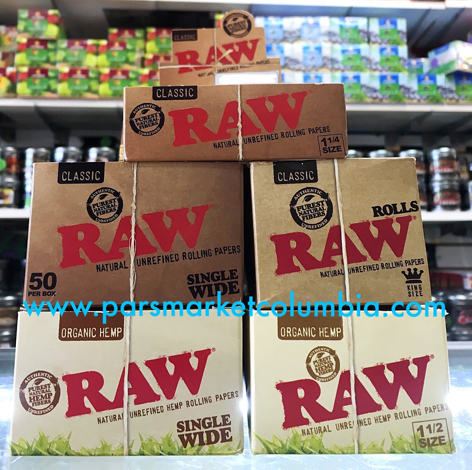 Wide Variety of RAW Rolling Paper Products at Pars Market