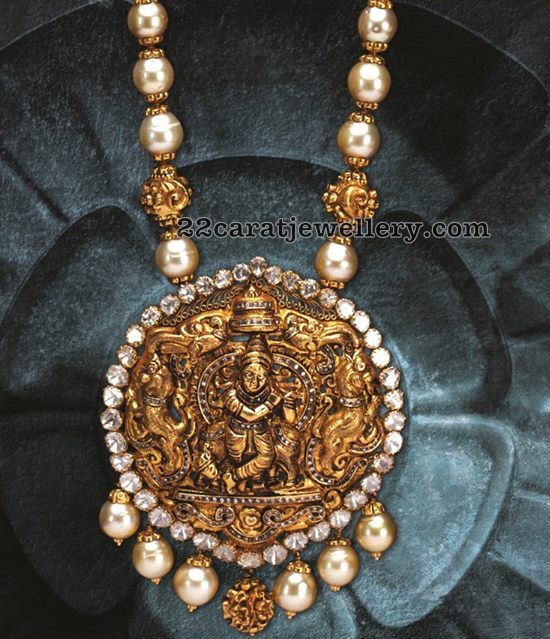 Krishna Pendant with South Pearls Krishna Pendant with South Pearls