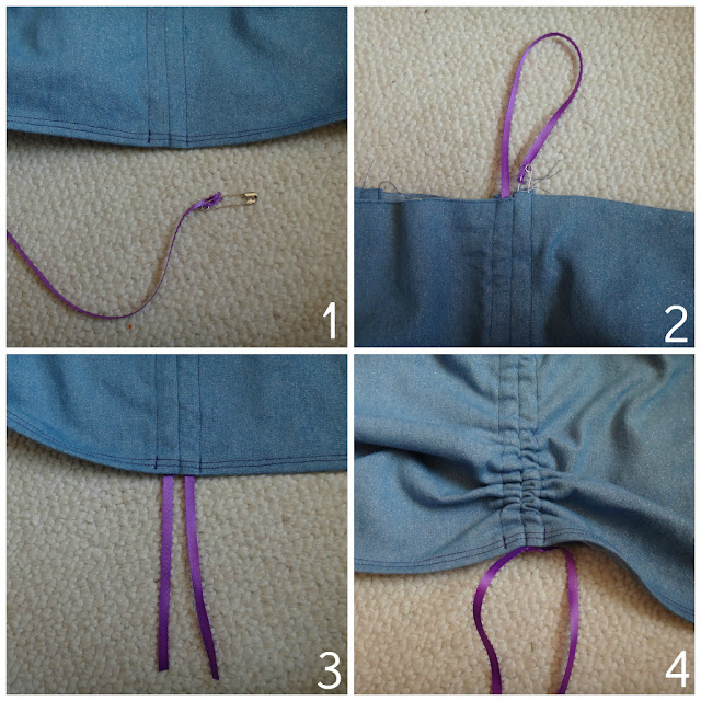 beginwithb: tutorial: ruched side skirt