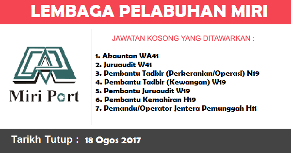 Jawatan Kosong di Lembaga Pelabuhan Miri Jawatan Kosong di Lembaga Pelabuhan Miri