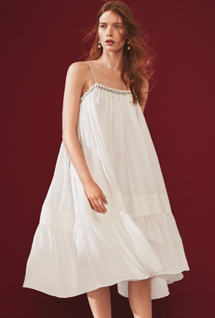 Vestido blanco catálogo moda mujer H&M verano 2016 H&M verano 2016 vestido blanco