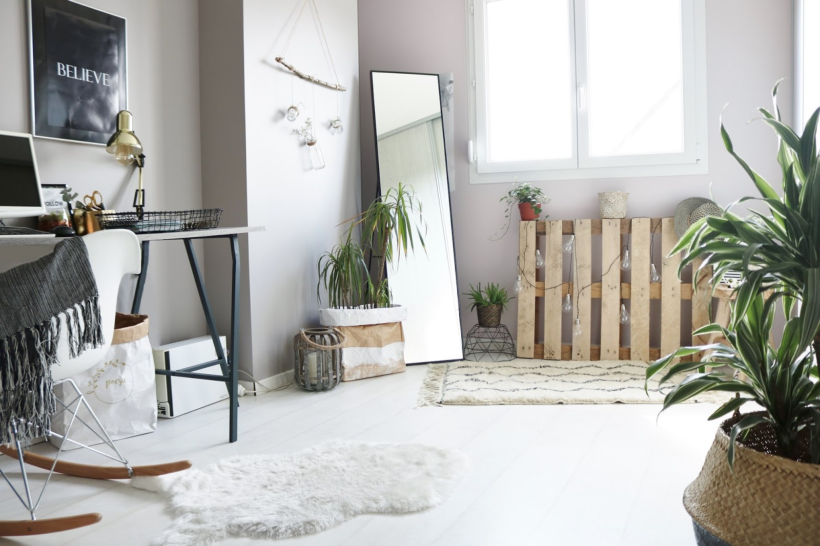 Un bureau à la déco naturelle