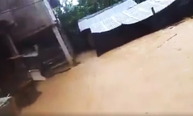 Desborde de río Espino daña viviendas en distrito de Monzón