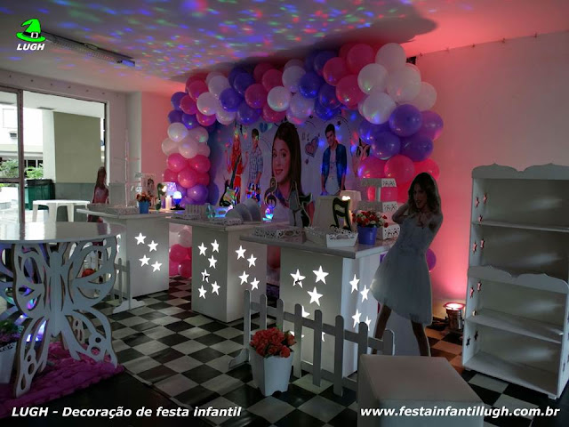 Violetta - Decoração provençal simples Mesa provençal decoração Violetta - Festa de aniversário infantil