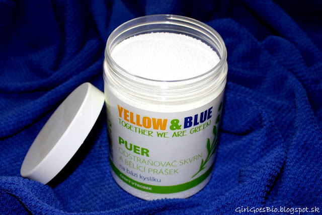 Yellow & Blue PUER bieliaci prasokna odstranovanie skvrn pracia soda obohatena o kyslik