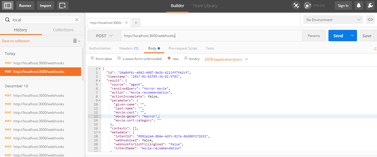 chrome postman example