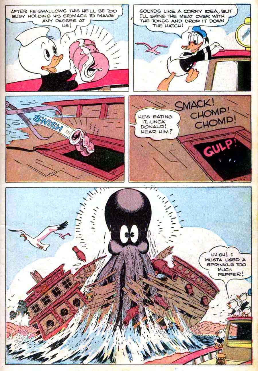 Donald Duck Four Color Comics #159 - Carl Barks 1940s dell comic book page art