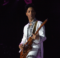 Prince on guitar