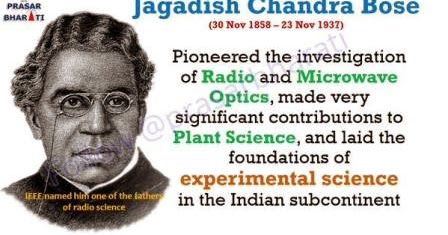 Remembering Sir J C Bose