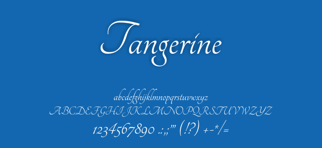 Kumpulan Font Undangan - Tangerine Font