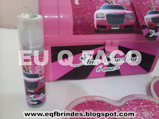 limousine rosa, kit maquiagem limousine rosa, brinde limousine rosa, lembrancinha limousine rosa, festa limousine rosa, tema limousine rosa