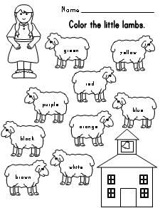 Letter L: Lamb Craft, Guess the Color Lamb Poem, Color the Lambs (Day 3)