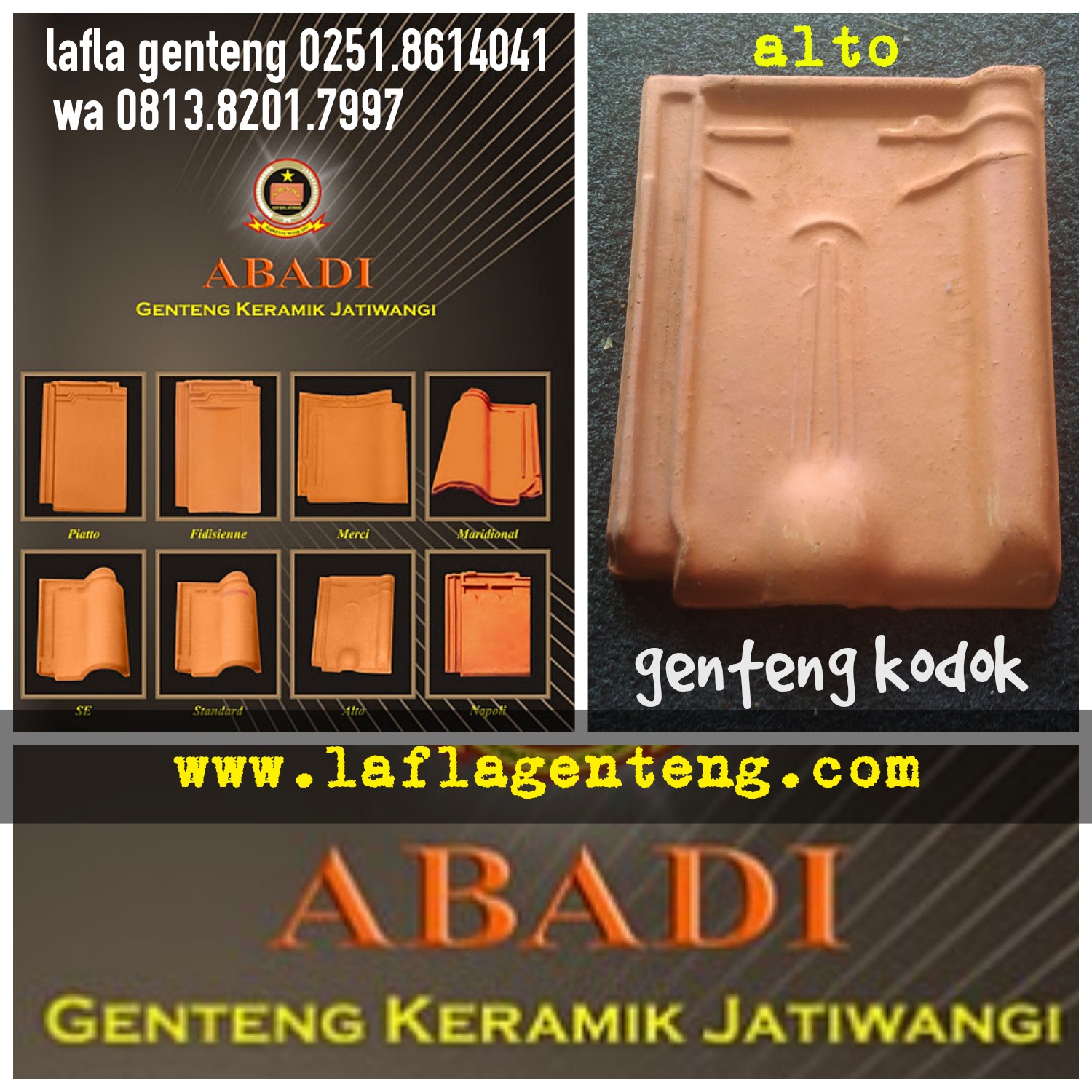 jual genteng keramik Distributor Genteng Kodok 2019