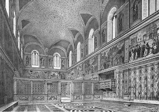 desenho interior sistina antes michelangelo - Dez Curiosidades sobre o teto da Capela Sistina