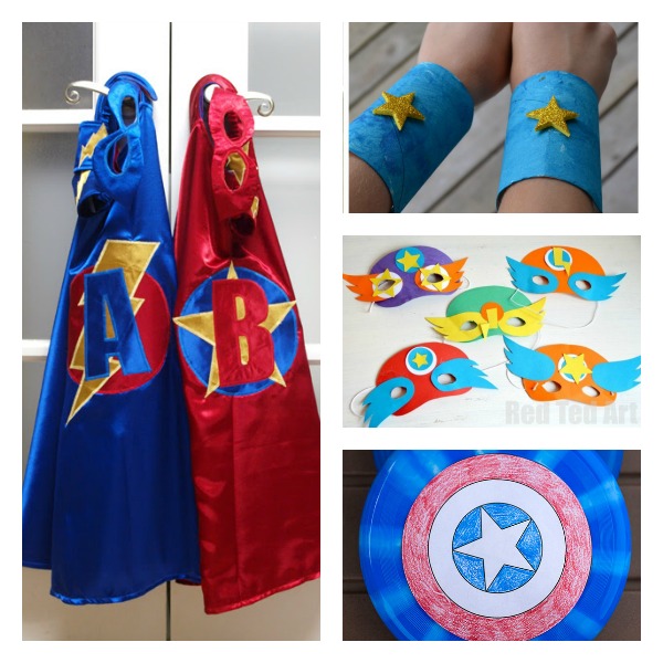 Superhero activity ideas for kids: costumes, activities, crafts, food (spiderman, batman, teenage mutant ninja turtles)