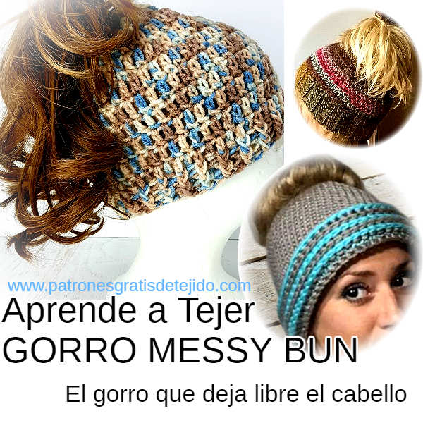 Tejer Gorro Bun / Tutorial Crochet