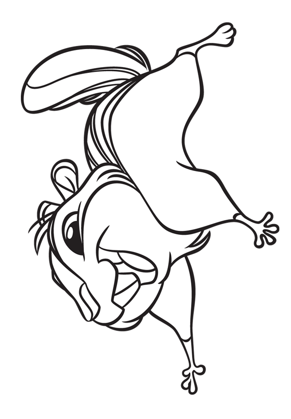 Dibujos animados para colorear: Encantada para colorear