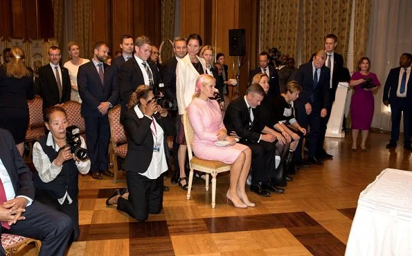 Crown Prince Haakon, Crown Princess Mette-Marit, Mulatu Teshome Wirtu, Tone Skogen and Andreas Gardner