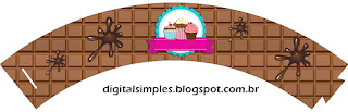 Girls Cooking Cupcakes, Free Printable Wrappers Cupcake.