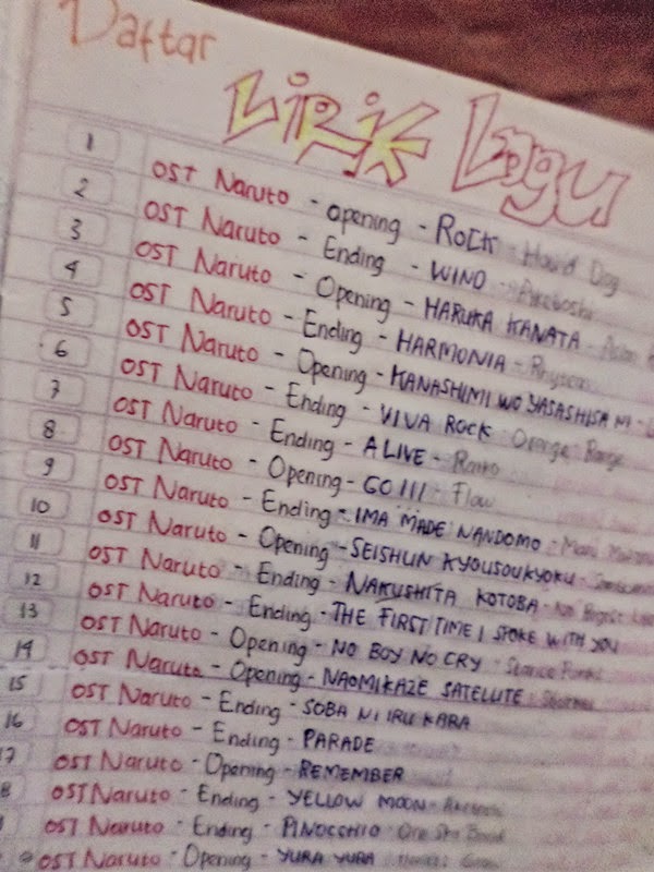 Daftar lagu mandarin sedih suka anime saat sd smp 3 