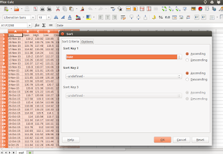 Sorting the data in LibreOffice Calc Sorting the data in LibreOffice Calc
